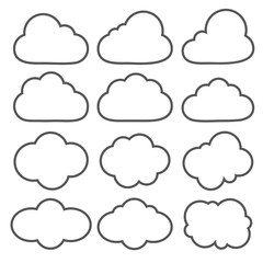 Clouds. Cloud vector.