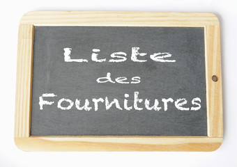 Obraz premium liste des fournitures ardoise craie 2
