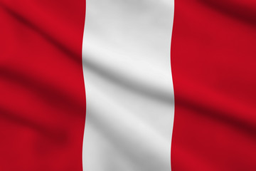 Peru waving flag