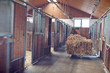 Bales of hay in a stable block