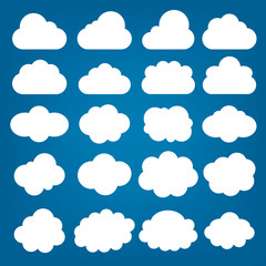 Cloud set. Cloud Icon Vector.