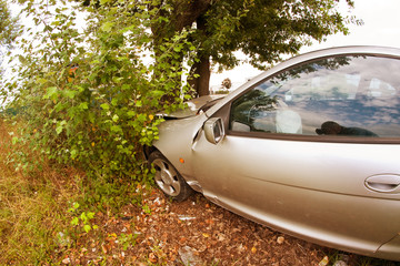 Car against a Tree, Italy