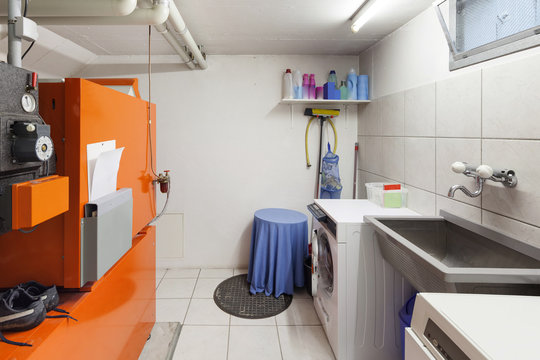 Laundry In Cellar Room