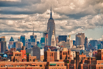 Fototapeta na wymiar Tall Skyscrapers of New York City
