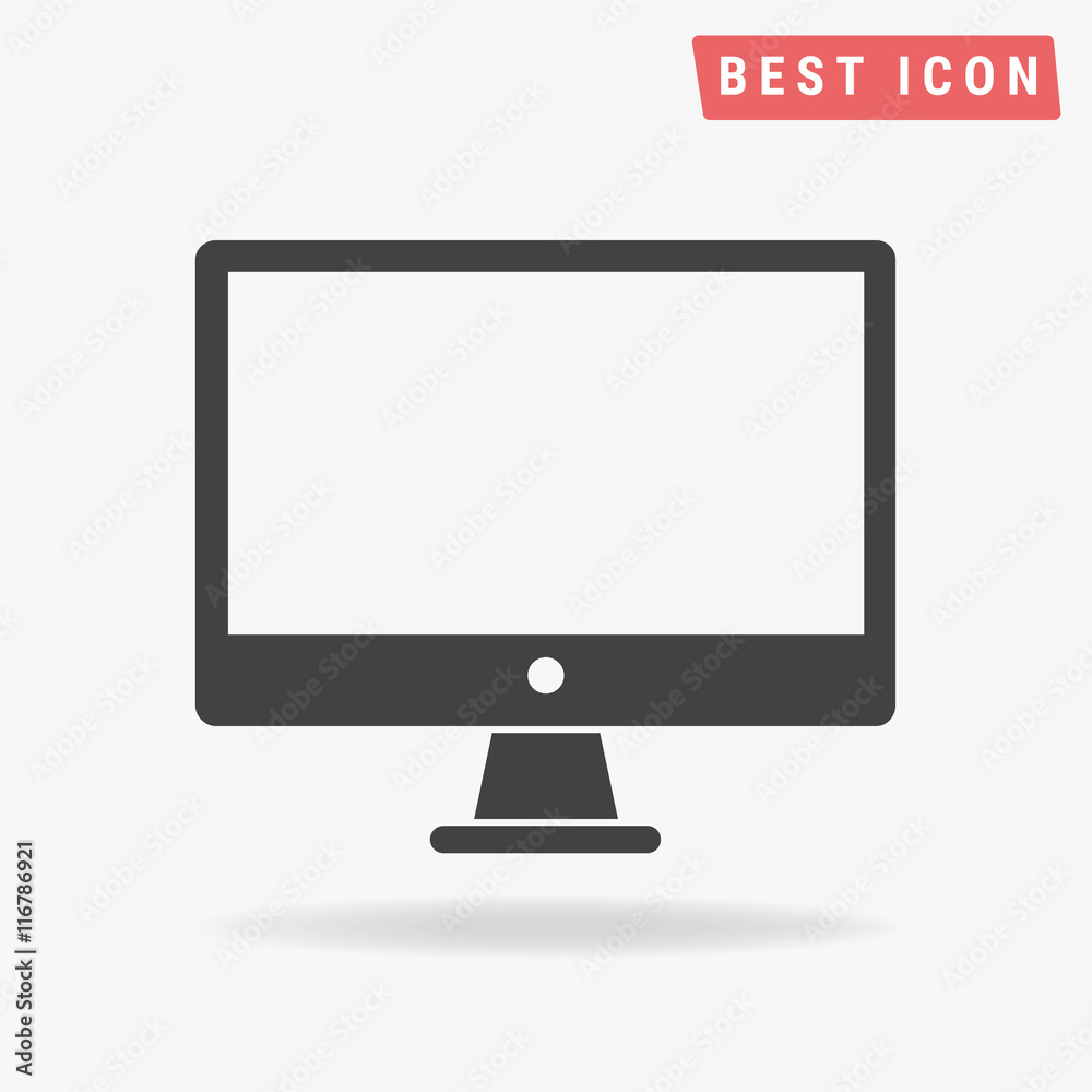 Poster vector computer display icon, computer display icon flat.