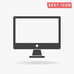 Fototapeta premium vector computer display icon, computer display icon flat.