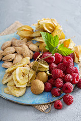 Fruit and nuts snack board