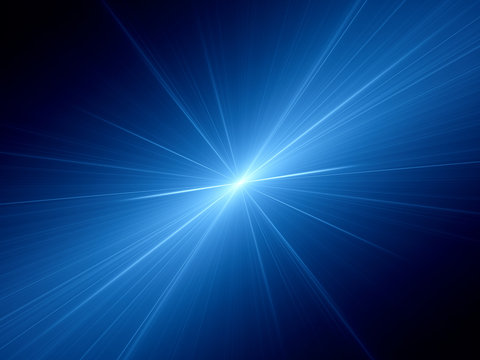 Blue glowing speed of light
