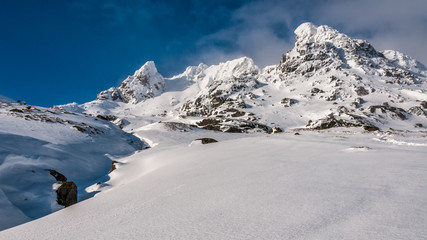 Fototapeta na wymiar The Cobbler in Winter, Arrochar Alps, Scotland