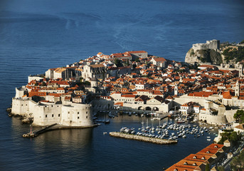 dubrovnik old town view and coast in croatia