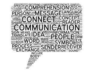Fototapeta na wymiar Illustration of communication message information word cloud tal