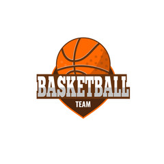 Basketball vector sport logo, label. Modern emblem.