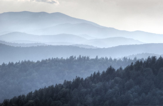 Blue layers of the Smoky Mountains. © bettys4240