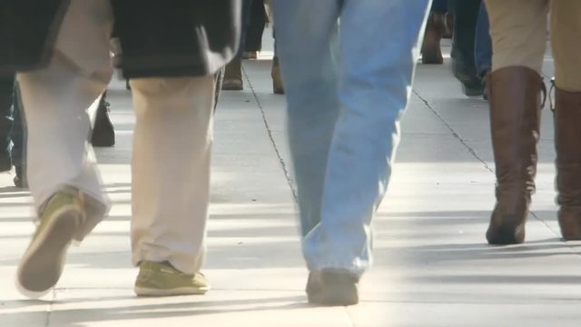 people walking ground view,rambla barcelona spain