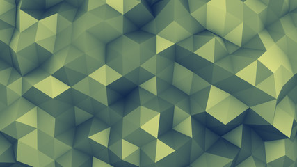 Polygonal chaotic surface 3D rendering