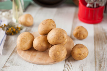 Raw potatoes