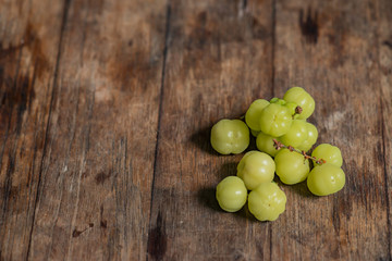 star gooseberry on the wooden floor
