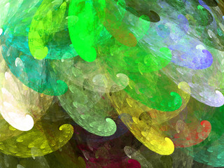 Abstract fractal. Fractal art background for creative design. Decoration for wallpaper desktop, poster, cover booklet, card. Psychedelic. Print for clothes, t-shirt.