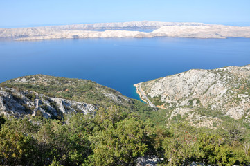 Adriatic rocky coast in Dalmatia