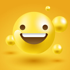 3d Smiley Emoticon : Vector Illustration