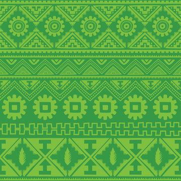 green native american ethnic pattern
