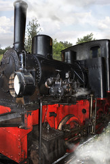 Old locomotive wheels