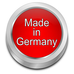 Made in Germany button - 3D illustration
