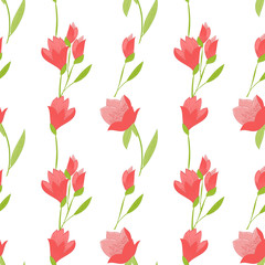 Obraz premium Seamless pattern with tulips