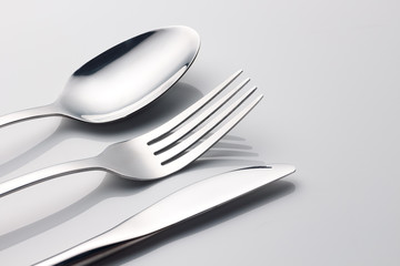close up spoon, fork, knife, Kitchen ware 