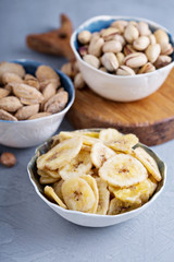 Banana chips and nuts