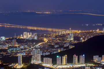 Naklejka premium Penang Hill night view