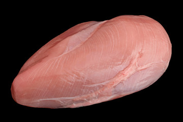 Chicken fillet on black