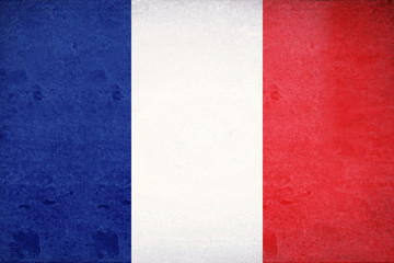 Flag of France Grunge