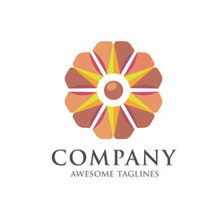 Abstract flower vector logo. Nature flower icon. Vector flower 