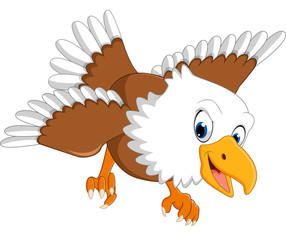 Naklejka premium Cute eagle cartoon 