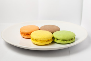 macaroons on a white background