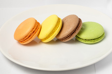 macaroons on a white background