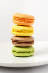 macaroons on a white background