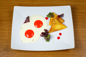 Dessert. piece of cake on a black background
