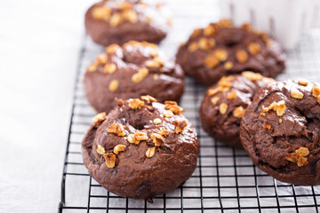 Homemade chocolate bagels