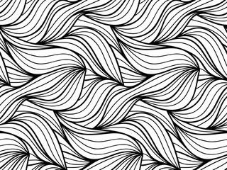 Vector floral background of drawn lines