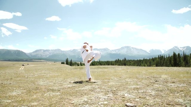man and kung fu on nature.