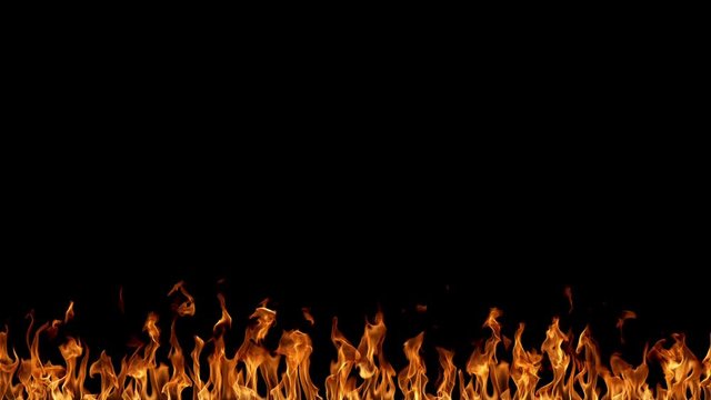 Flames shot with a high speed camera.

This video works great as a background or as a design element that can be used in your own videos or animations because the flames are tilable from the left to right so that you repeat the video side to side to make it as wide as you want. And this video also seemlessly loops so that you can have the flames play for any length needed.

You can easily composite the flames over your own footage by using the Add or Screen transfer mode in your editing or compositing program or editing software.
