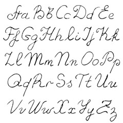 vector real hand Alphabet
