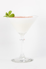 white cocktail on white background
