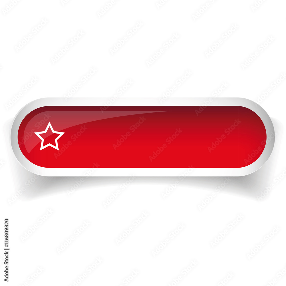 Poster red glossy web bar button vector