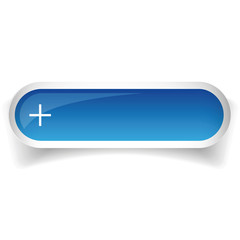 Blue glossy web bar button vector