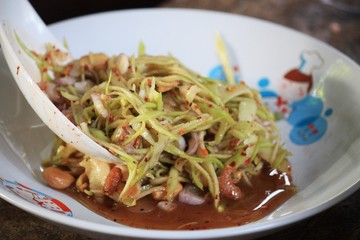 ingredient of spicy mango salad