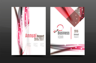 Swirl wave annual report for business correspondence letter. Flyer design