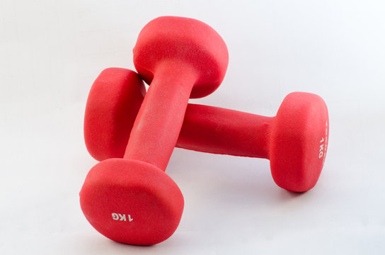dumbbell on a white background